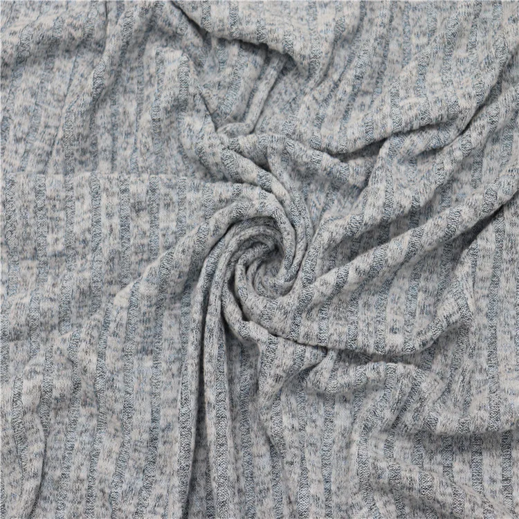
high quality 50%polyester 45%rayon 5 %spandex fleece rib knitted fabric 