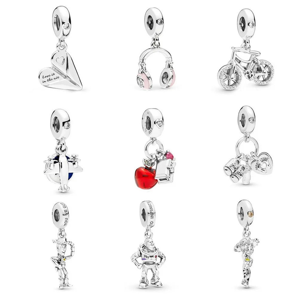 

Hot Sale 925 Sterling Silver Cartoon Pendant Charms Silver Charm Pendants for pando Jewelry