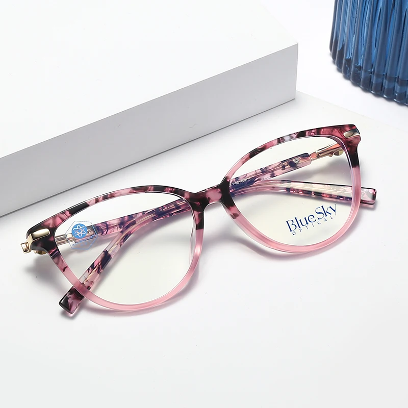 

Stylish Adult Women Acetate Frames Blue Light Blocking Optical Glasses 2020