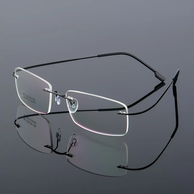 

PG0151 Undeformable Ultralight Titanium Rimless Design Glasses Frame