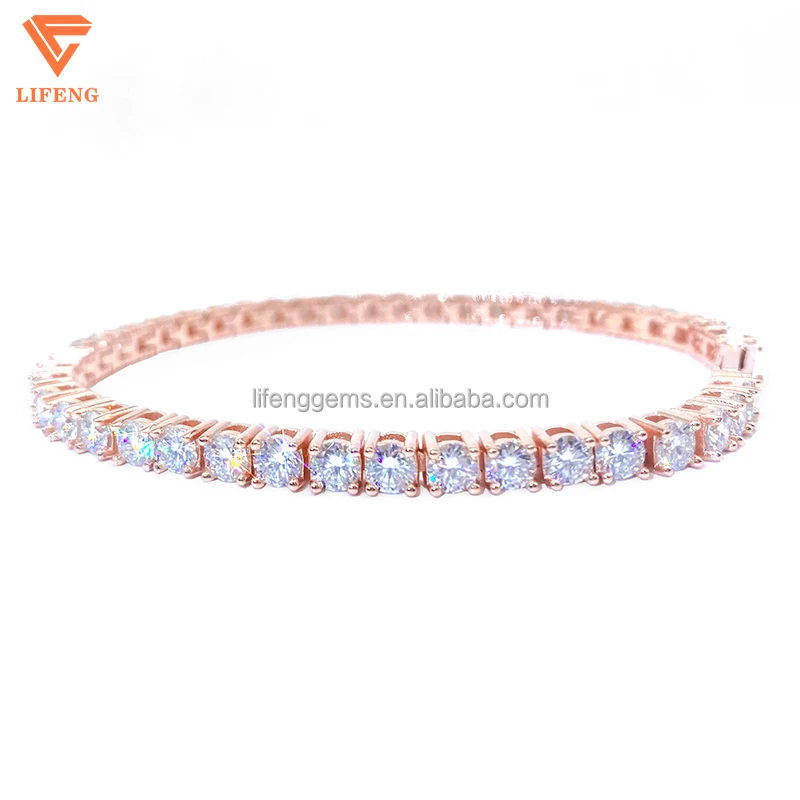

3/4/5mm VVS1D-color Moissanite Diamond Tennis Bracelet Iced Out Bracelet For Gifts HipHop Men Women Fashion Jewelry Bracelets