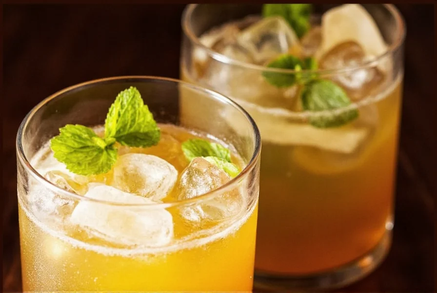 Step-by-step preparation of ginger ale mocktail with fresh ingredients