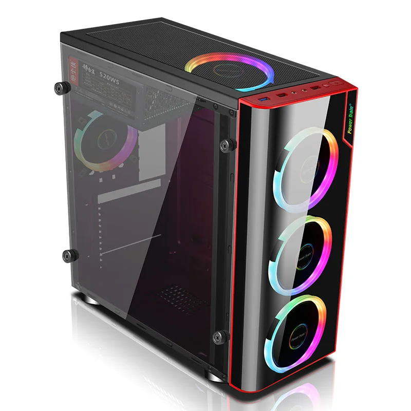 

Shuguang Acrylic Computer Hardware CPU Cabinet PC Gaming Case 6*120mm Fans, Black