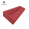 Hot Red Color Corians Artificial Stone Material Hand Sink Deep Wash Basin