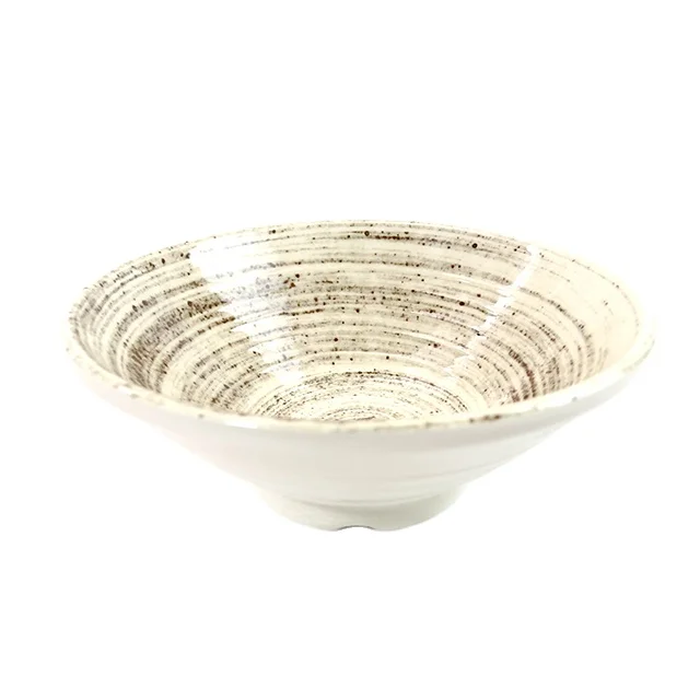 

Giant Wood round Japanese Melamine ramen bowl