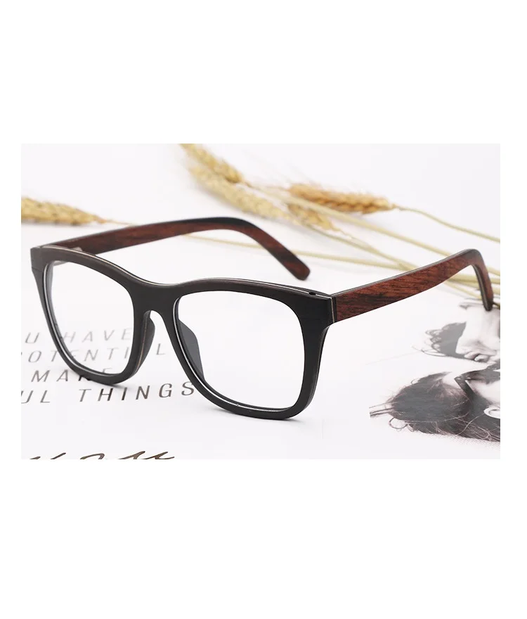 

High Quality OEM Logo Wholesale Men Women Full Wooden Optical Glasses Bamboo Spectacle Rectangle Eyeglasses Frames