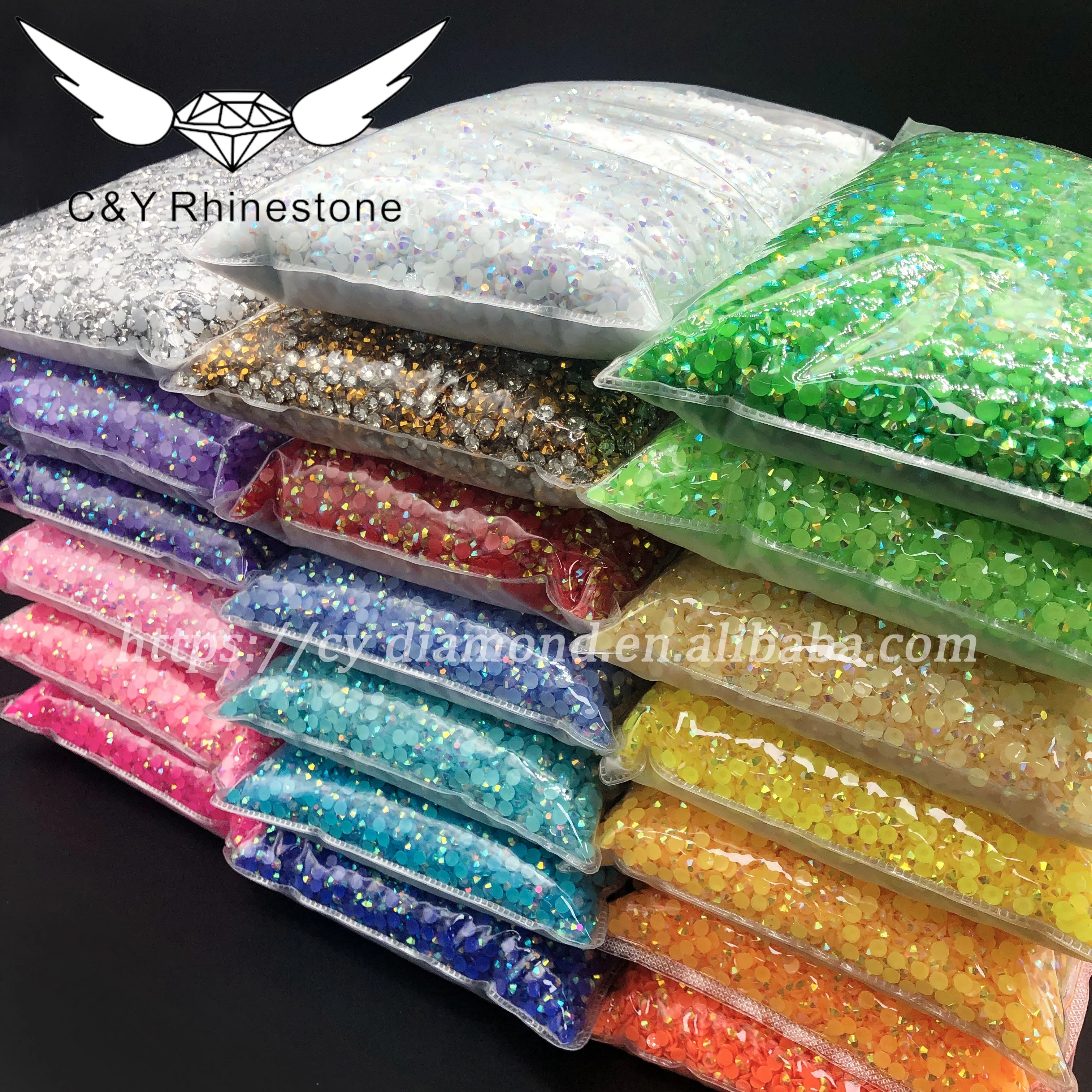 

Rhinestones Crystal AB Resin Non Hot Fix Strass Flatback Wholesale 2mm 3mm 4mm 5mm 6mm Stones Jelly Pink High Grade