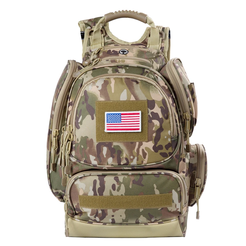 

Clearance Sale Outdoor Hiking Camping Trekking Traveling Military Tactical Backpack Army Molle Camo Bag With Flag Patch, Black,multicam,od green,acu,ocp or customized