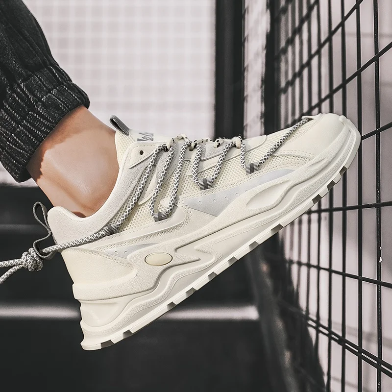 

Spring Fashion Height Increasing Men's Shoes Breathable Men Chunky Sneakers 2021 Outdoor Casual Men Shoes Zapatos hombre
