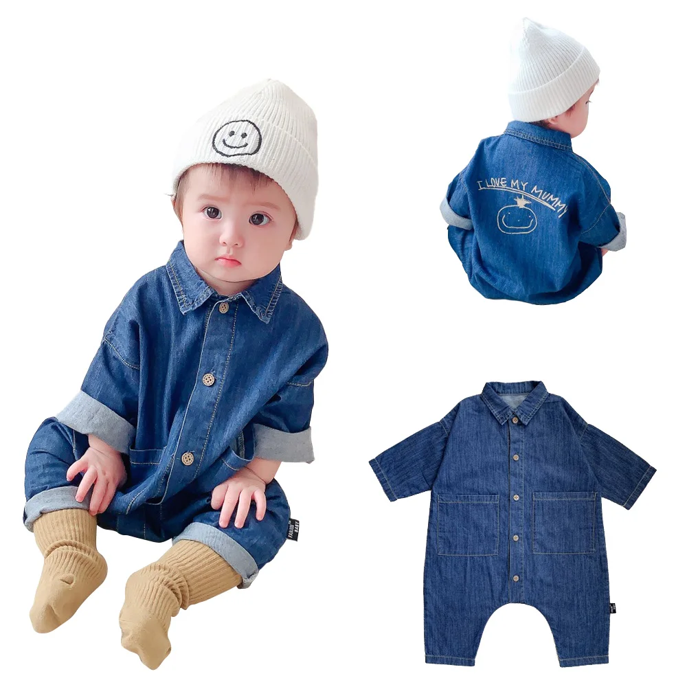 

Bulk Buy Infant Clothes Baby Boy Girl Fashion Long Sleeve Jean Overalls Denim Blank Romper Jumpsuit From China