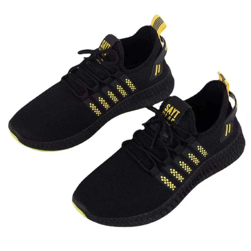 

SP157 2021 Spring and summer new fly woven men's sports shoes Korea fashion casual breathable running mesh shoes, Pictures shown