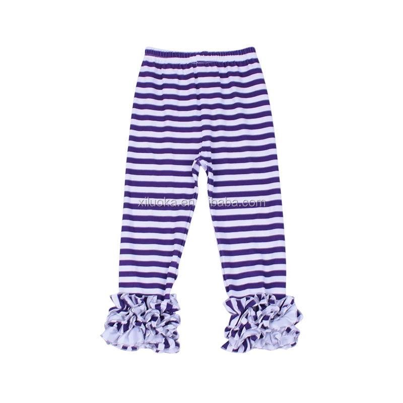 

2021 Wholesale Fashion Design New Children Wear Pants Girls Boutique Trousers Ruffled Pants, Picture