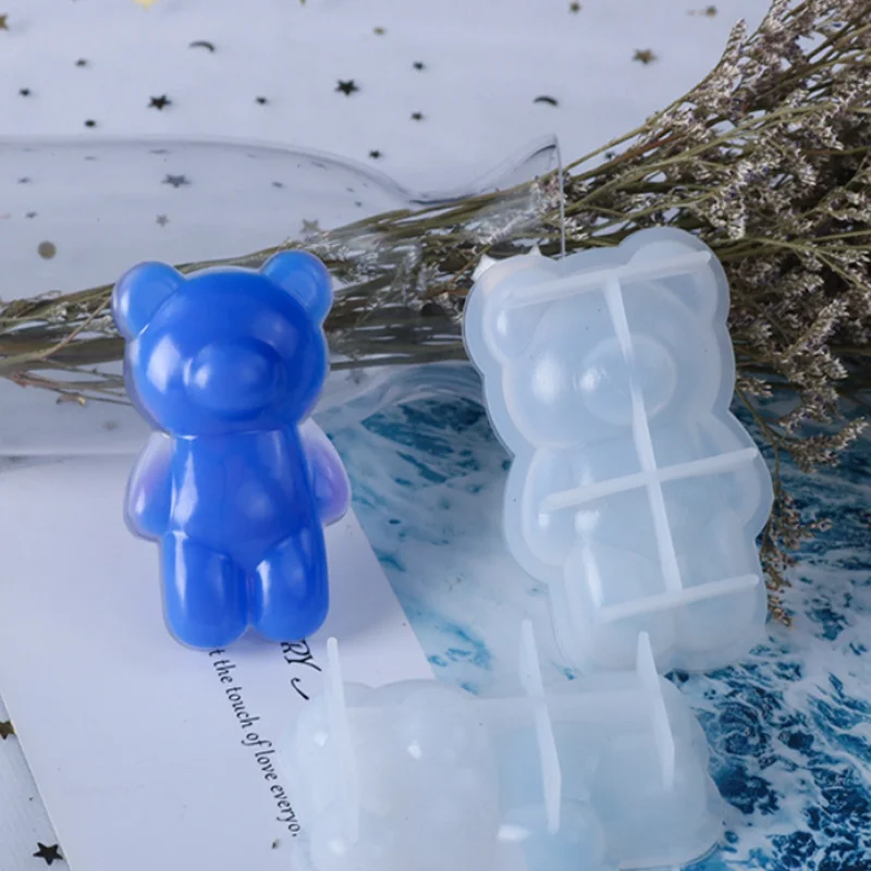 

Jaunty DIY crystal drops big nose bear mold mirror hand-made silicone mold pendant earrings epoxy resin silicone mold