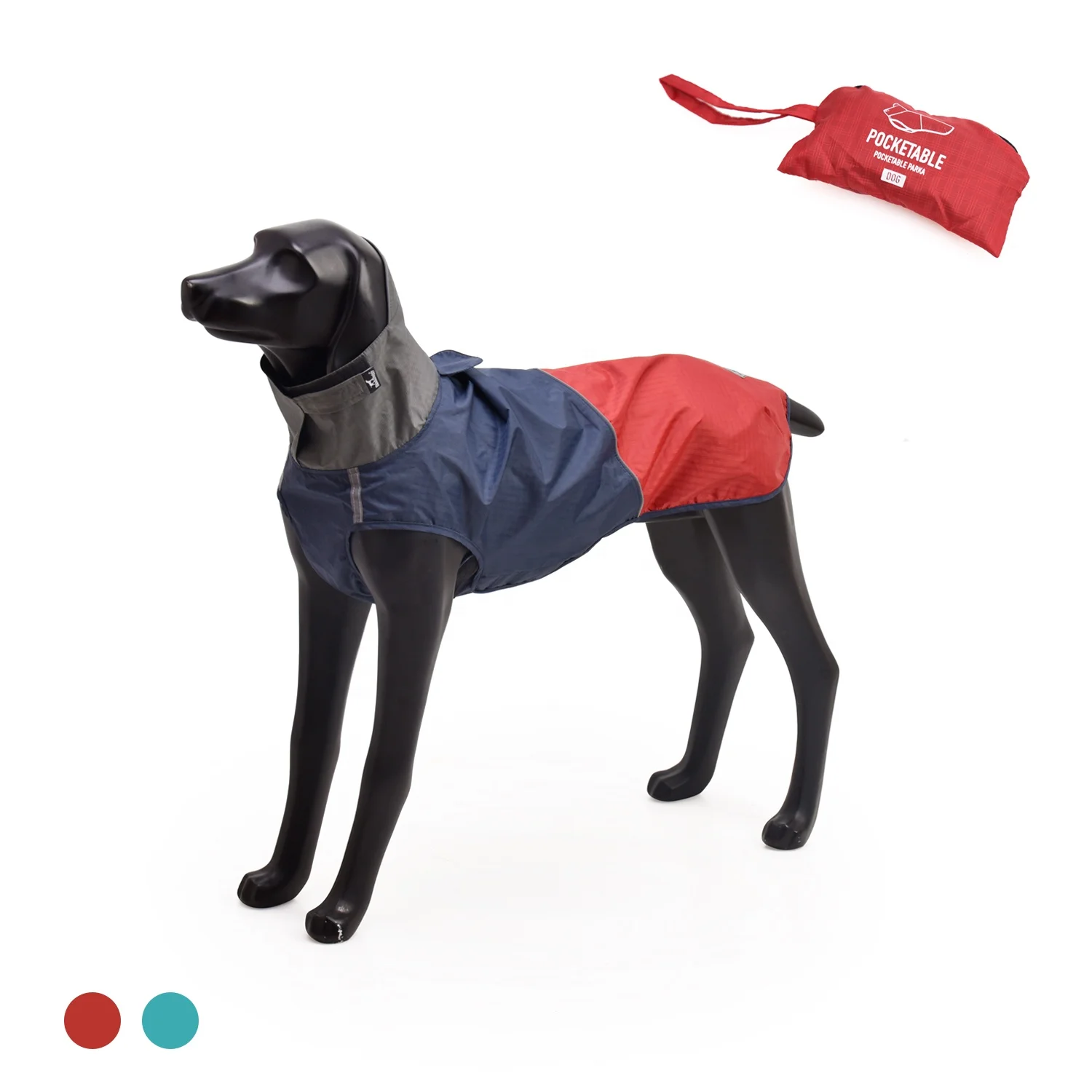 

BlackDoggy Designer Pet Clothing Lightweight Waterproof Dog Rain Coat Greyhund Jacket, Orange