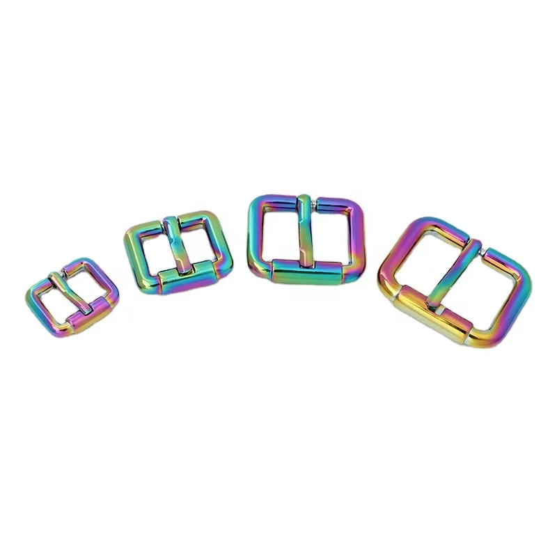

Nolvo World Rainbow 16-20-25-31 38mm Belts Bags Fasteners Slider Buckle Metal Adjustable Strap Buckle Pin Buckles For Handbags