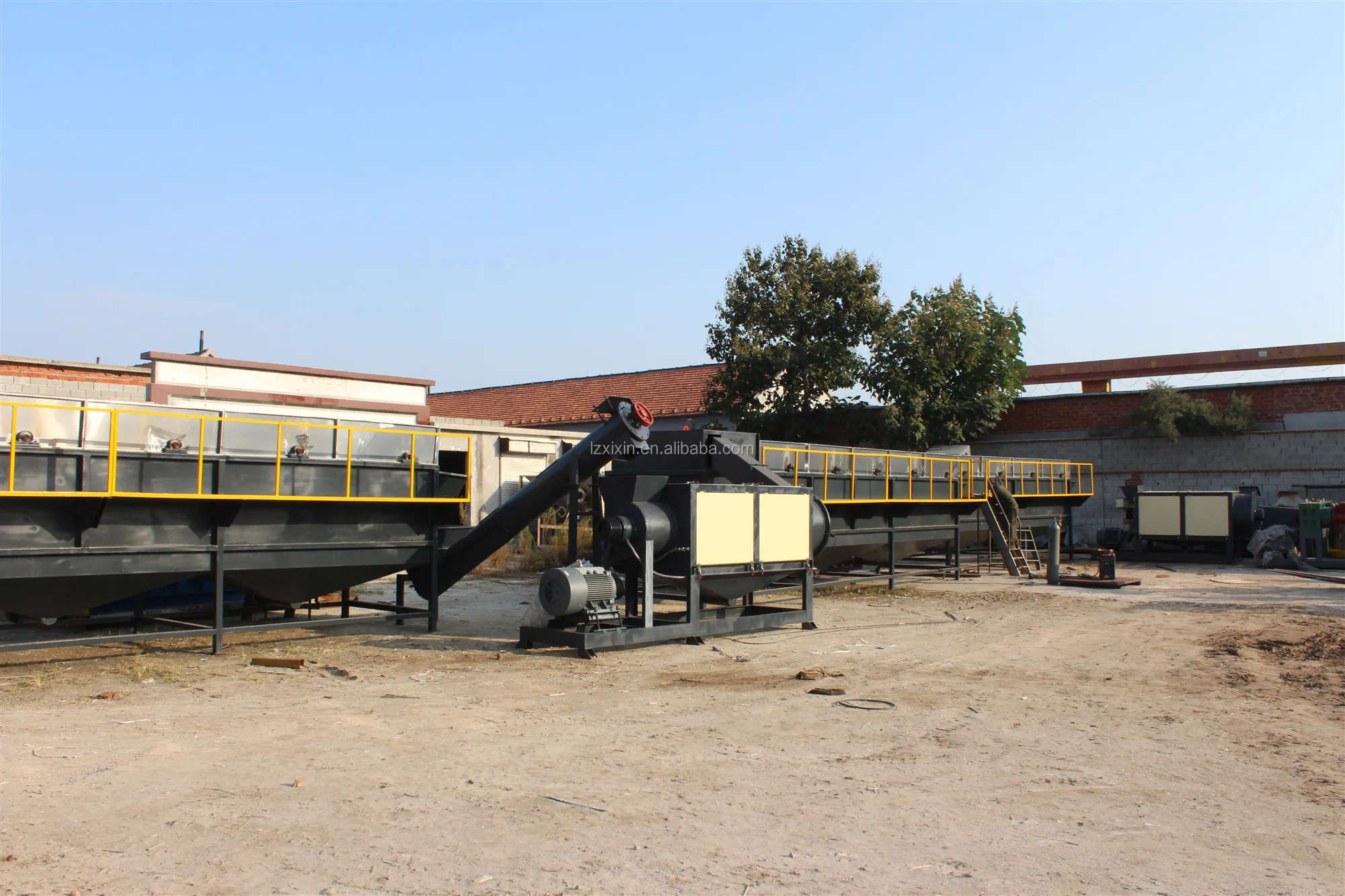 
recycling plastic jar scrap washing Waste plastic recycling PP PE PET film bags bottle washing tank 