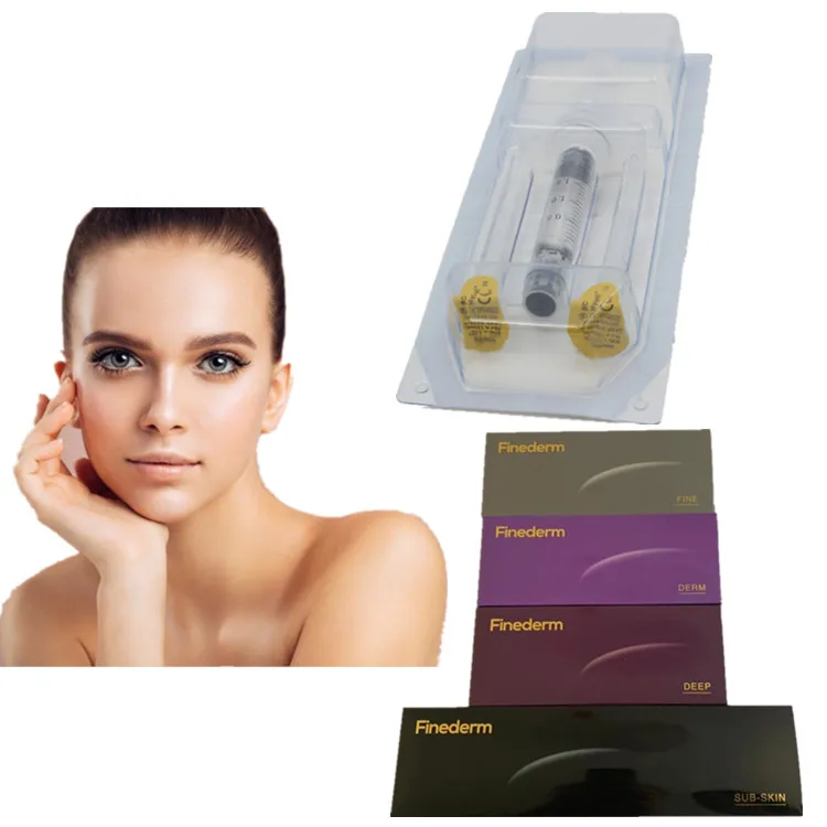 

Finederm 1ml 2ml Fine line Dermal Filler Hyaluronic Acid Acido Hialuronico Injetabal Dermal Filler, Transparent