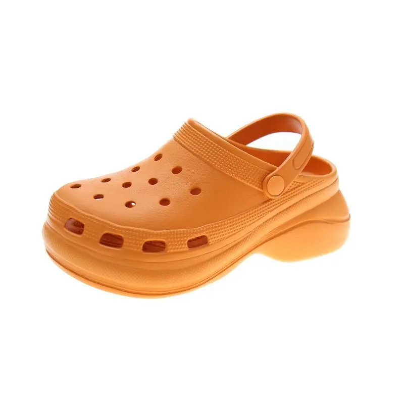 

2021 New Arrival Fashion Girls Hole Shoes Candy Color EVA Thick Bottom Hollow Non-Slip Ladies Beach Sandals