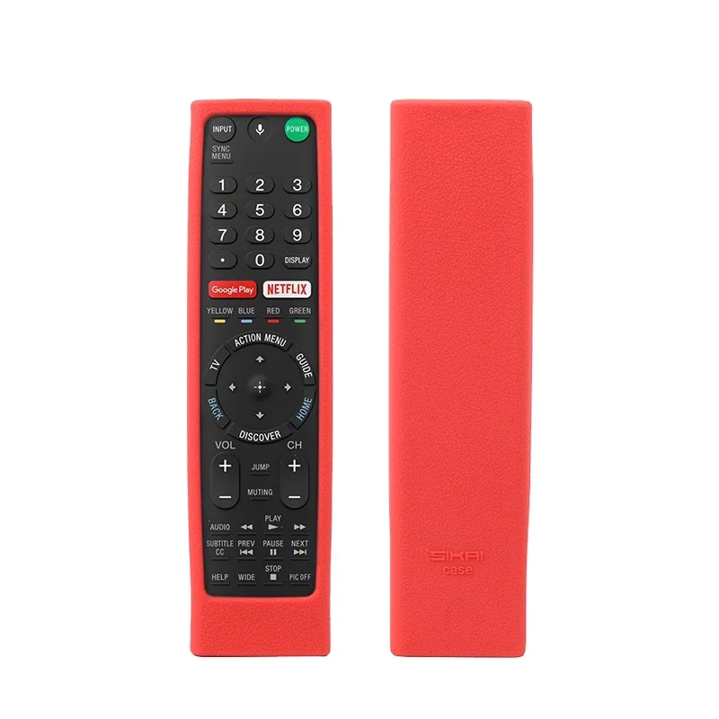 

SIKAI Wholesale Silicone TV Remote Control Case for Sony Smart TV Remote Cover Shockproof Controller Protective Sleeve, Red, black, blue, light blue, green
