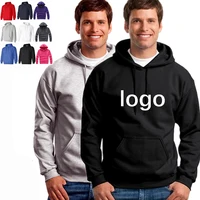 

Custom Hoodies with Your Logo Personalized Men's Plus Size Blank Pullover 270gsm 50% Cotton 50% Polyester Sweatshirts Sport Wear