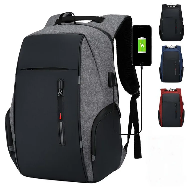 

Men Usb Charging Waterproof Oxford Backpack 15.6 Inch Laptop Backpack Male Casual Business Travel Bag Computer Notebook Backpack, 4 colors