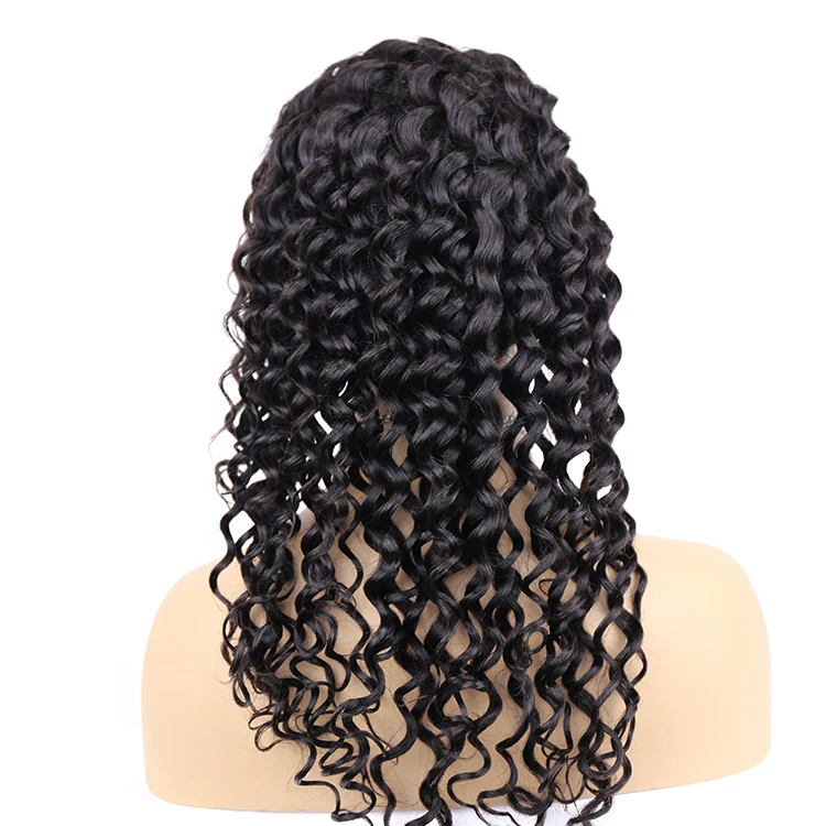 

360 deep curl virgin brazilian human hair wig deep wave cuticle aligned natural human hair 360 closure wigs