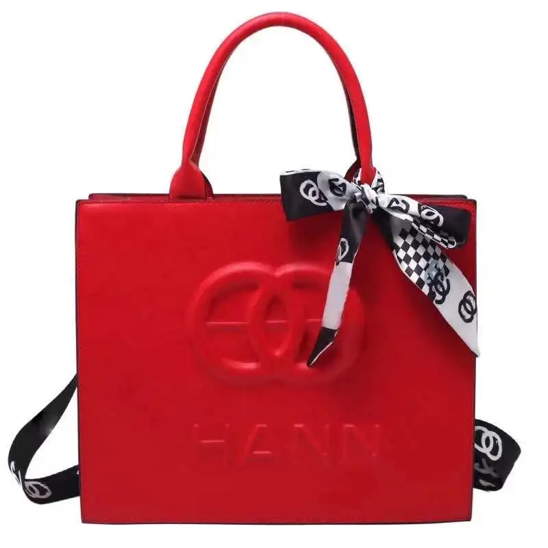 

New designer handbag one-shoulder PU embossed tote bag crossbody bag