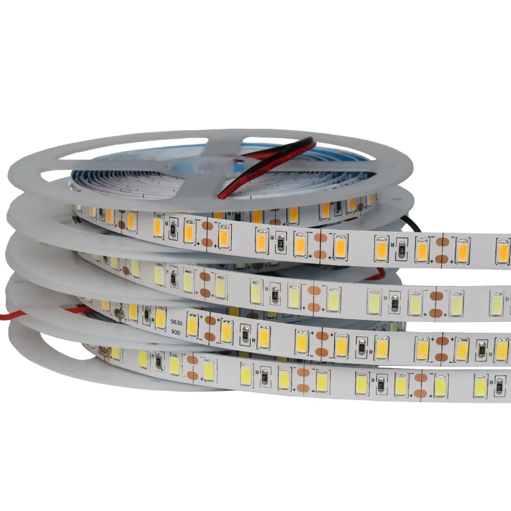 led flexible strip 12V SMD 5630 200mp 3m tape smd lighting 90leds per meter PCB 10mm led strip