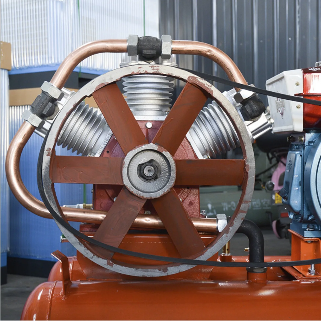 73-101 psi开山柴油汽油无油活塞采矿空气压缩机和千斤顶锤