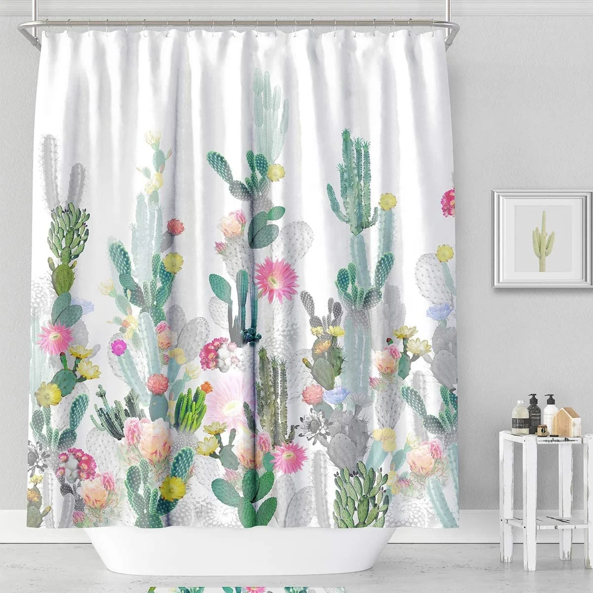 

i@home high quality fabric nordic wholesale polyester custom shower curtain floral 180cm x 180cm, As picture show