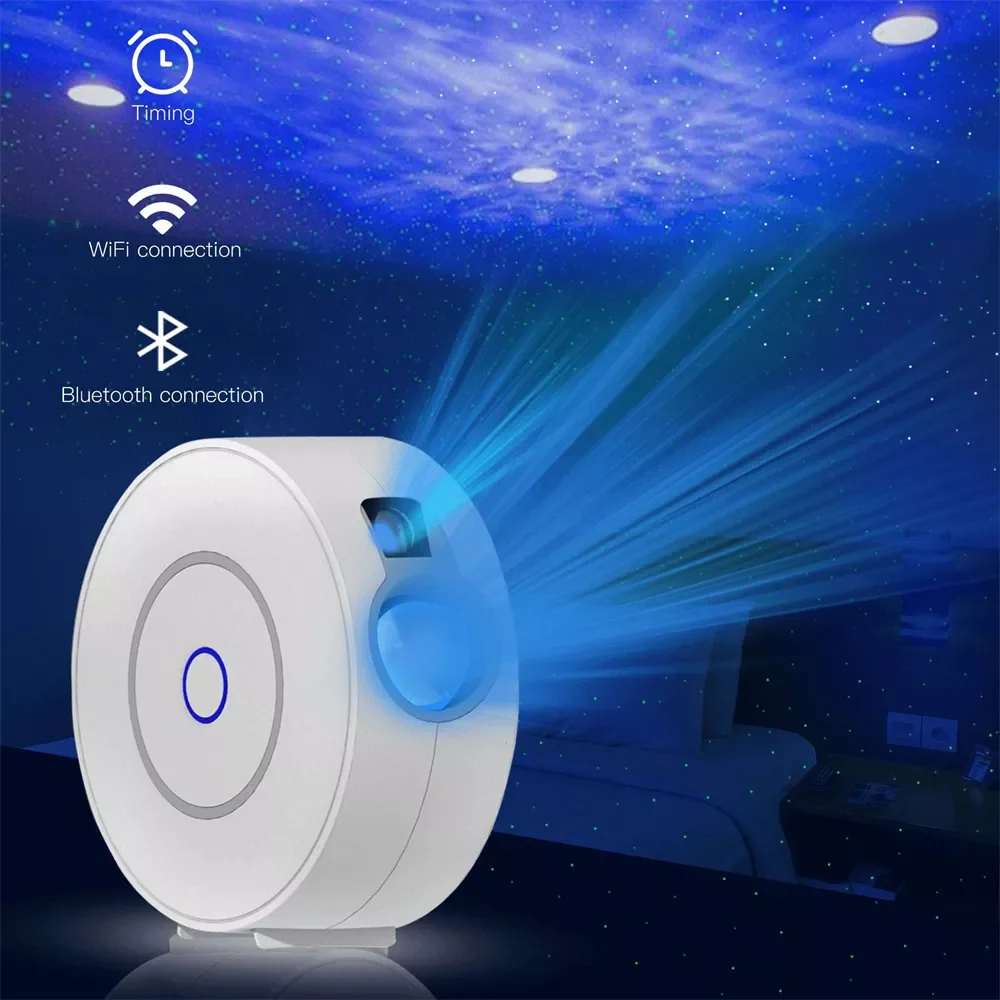 

RSH Tuya Smart Star Projector WiFi Laser Starry Projector Waving Led Colorful Home Atmosphere Light Wireless Control Alexa