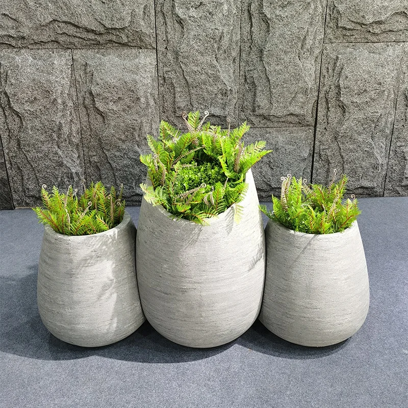 

Garden Pots New Design INS Style Fiberglass Flower Pots Home Garden Office Hotel Decoration Planters Indoor Outdoor Plant Pots, Customized color