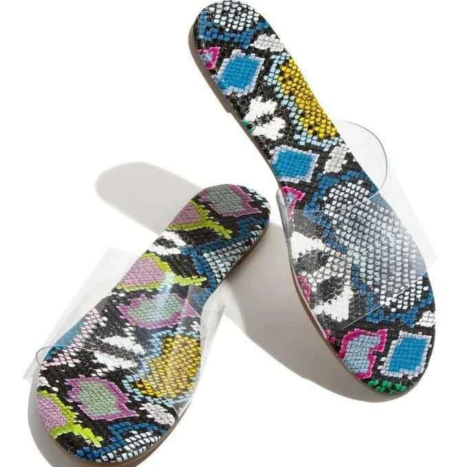

Ins Trend Snake Leopard Sexy High Quality Slippers Slides For Women And Ladies