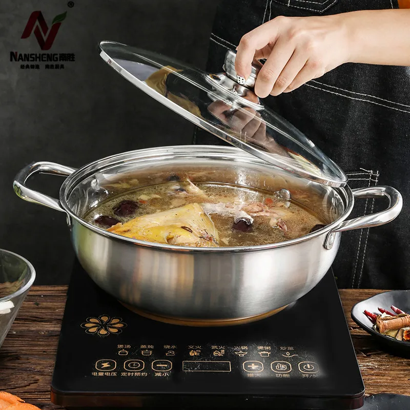 Chinese Induction Hotpot Two Flavors Shabu Shabu 304 Stainless Steel ...