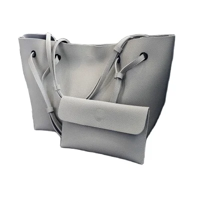 

Wholesale Fashion Ladies Bag PU Leather Bag Sets Large Capacity Singel-shoulder Bag, Red, black, brown, light blue, silver, grey