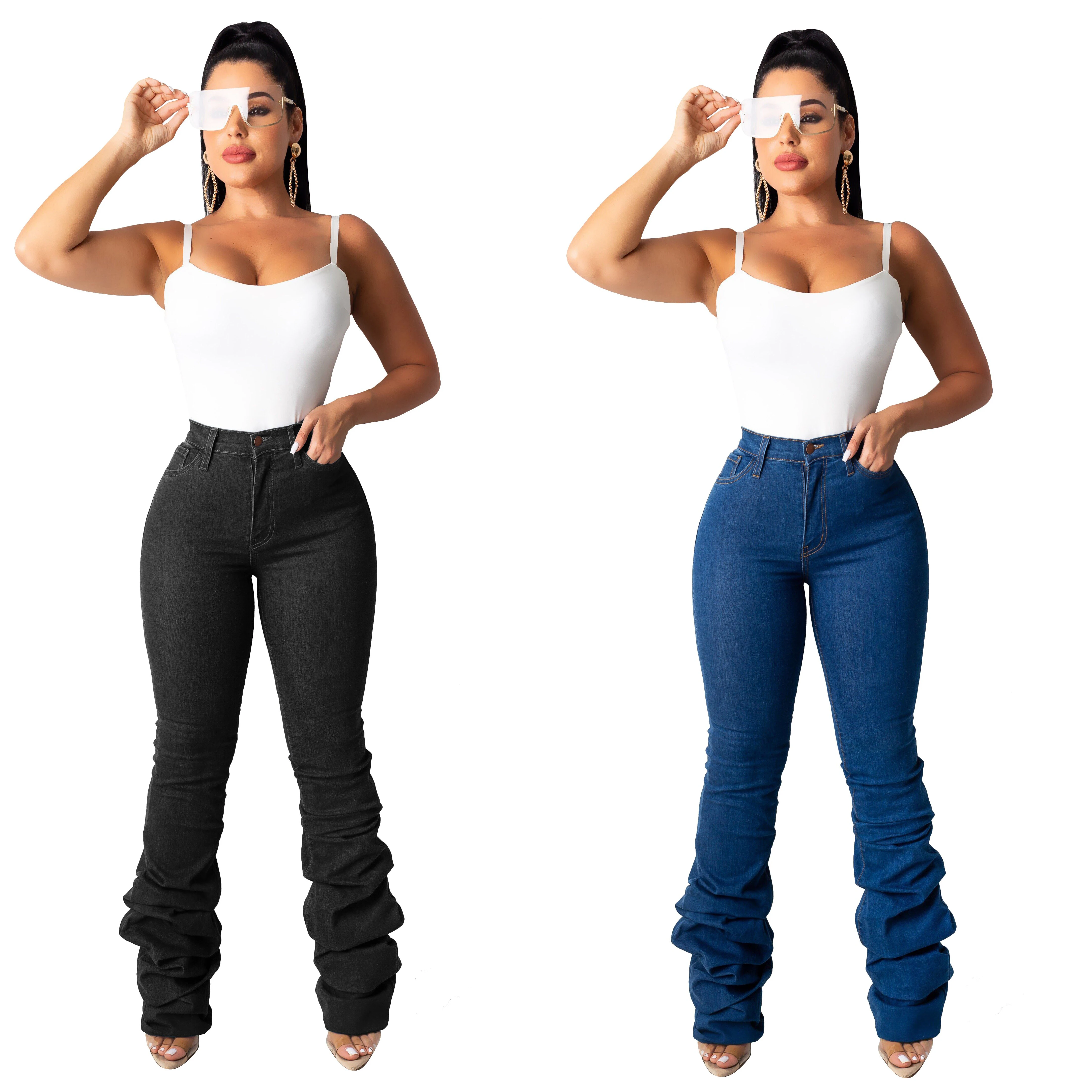 

Wholesale Women Jeans Elastic Skinny Women Jeans material