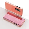 Cheap Electroplating Mirror Horizontal Flip Leather Case for Galaxy A50 , with Holder (Rose Gold)