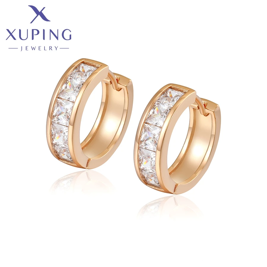 

X000729144 xuping jewelry Best sale fashion simple earrings 18K gold color luxury exquisite women daily fine jewelry earring