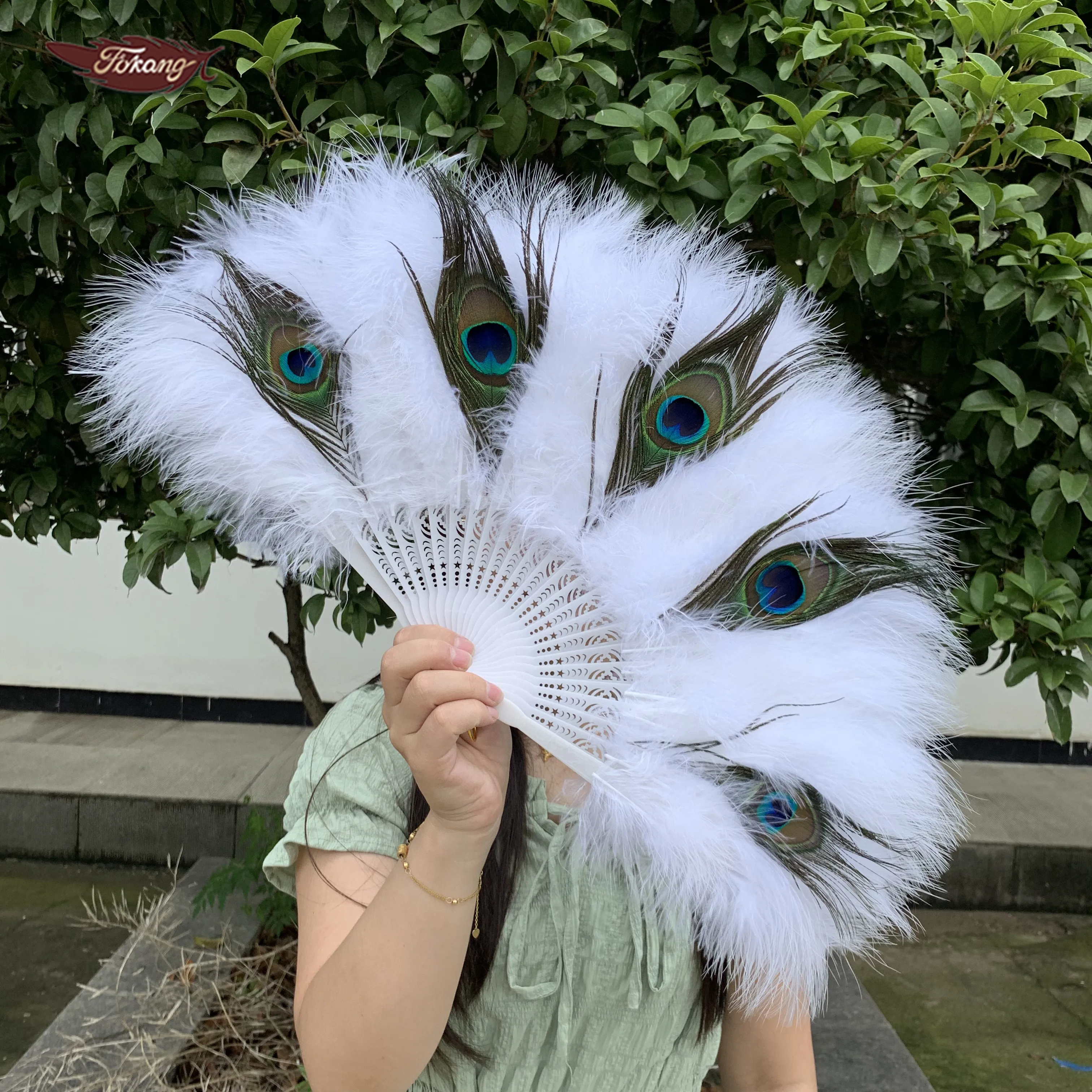 土耳其 marabou 手扇孔雀羽毛风扇为舞蹈派对用品 - buy 孔雀羽扇