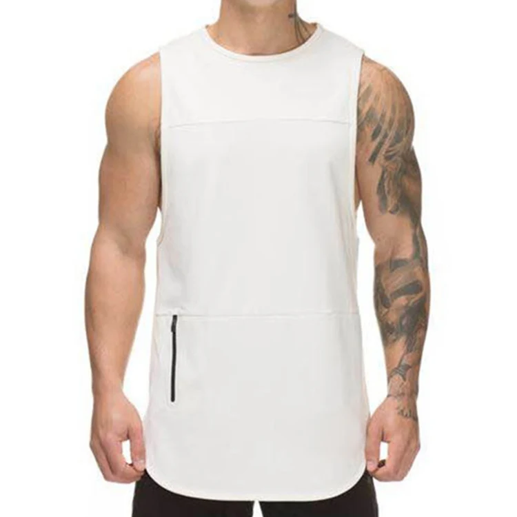 

Muscle T Shirt 95%cotton 5%spandex Sport Sleeveless Mens Vest