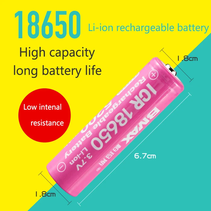 3.7v Lithium Ion Battery For Bmax Brand High Capacity 5200mah Icr 18650