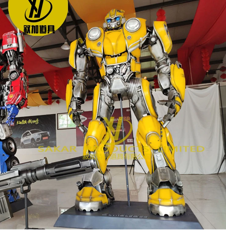 

2020 New Arrival 10ft Tall Realistic Cosplay transformerss bumblebee Robot Costume For Entertainment transform ers suit