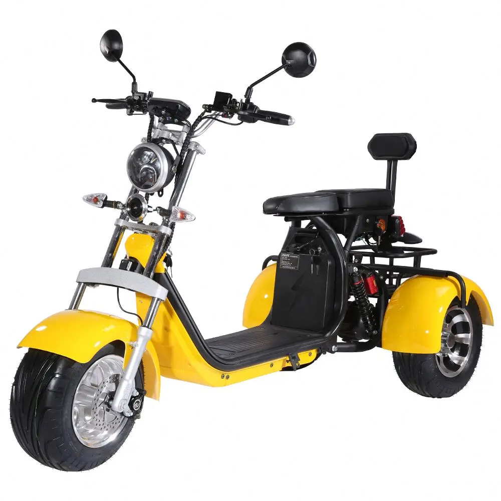 EEC COC citycoco 4000W europe warehouse 3 wheel electric scooter with fat bike tire, Customized color