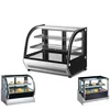 Commercial no frost system display clear glass showcase for cake