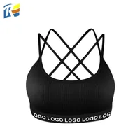 

Wholesale Trendy Cross Straps Gym Yoga Sports Bra Custom Private Seamless Label Sport Bra with Logo