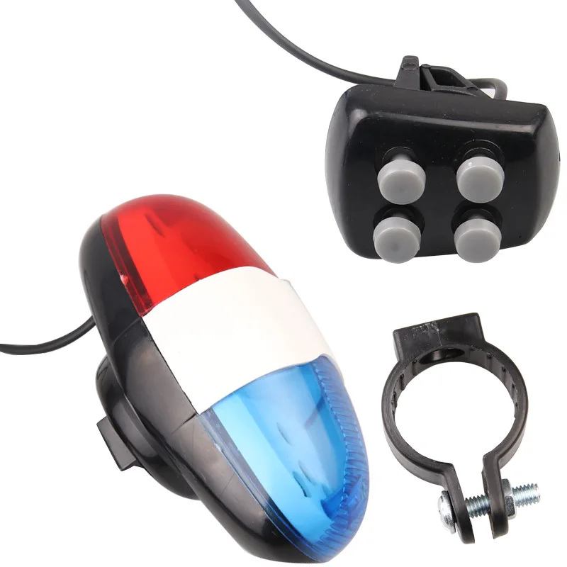 

Bicycle 4 tone electronic horn mountain bike rear light bicycle with light horn