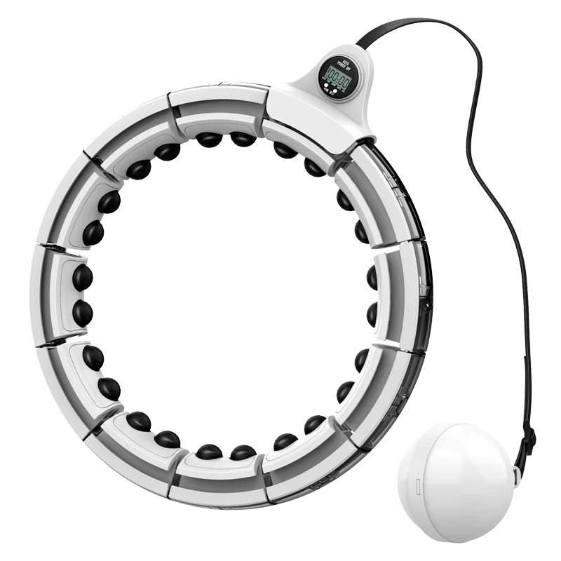 

magic magnetic hulahoops wholesale with cheap price high quality weighted ball smart hula ring ring hoop, Black-white