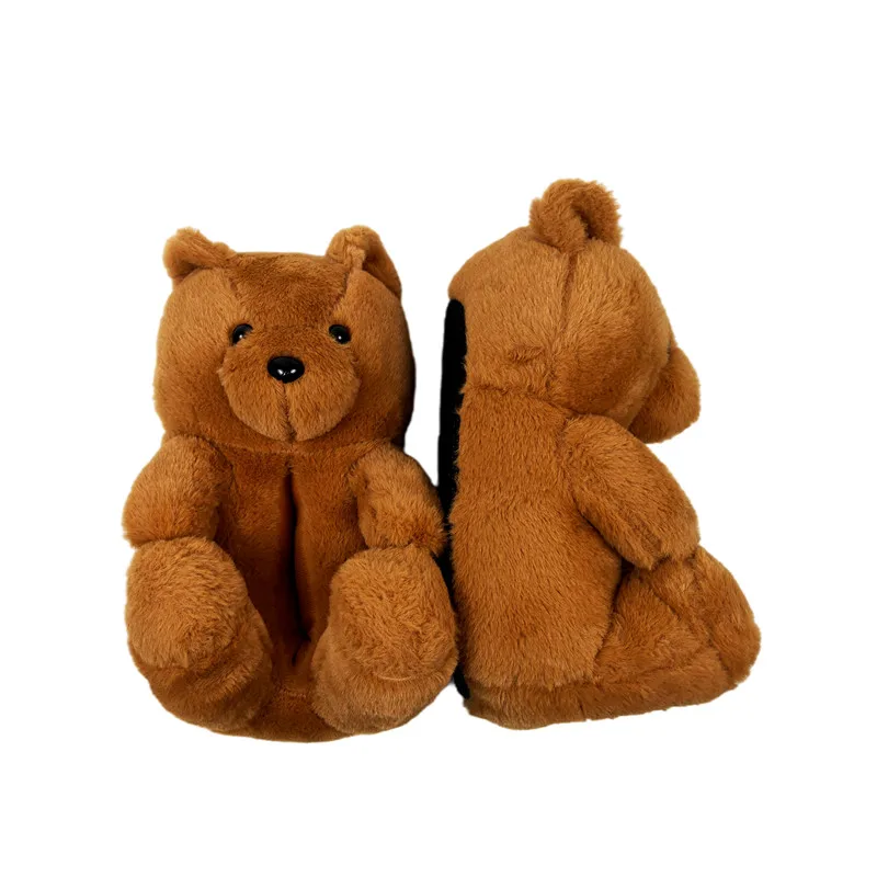 

With Low Price High Quality 2021 Furry Bear Foot Slippers, 16 color