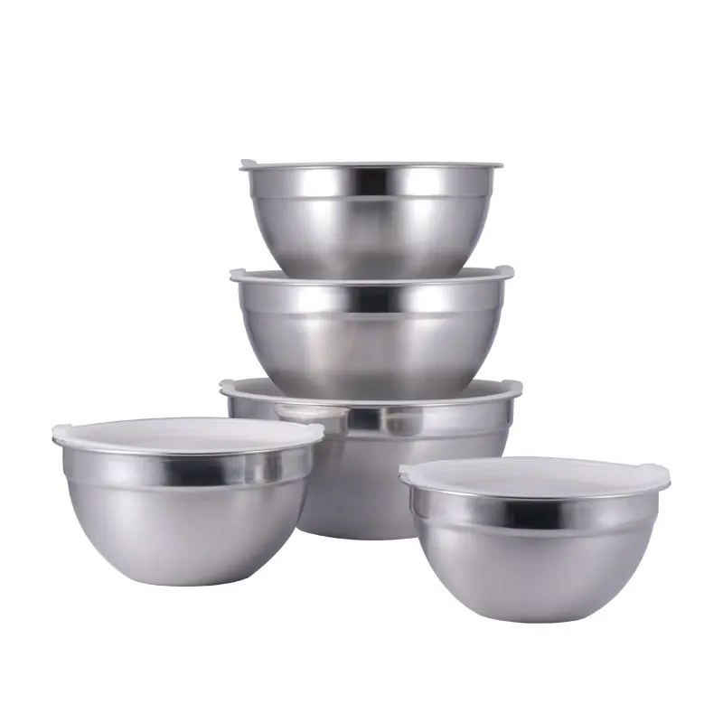 

5 pcs Stainless Steel Salad Mixing Bowl Set with Lids