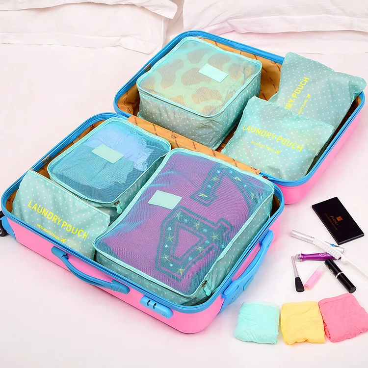 

Travel packing bag 6 set clothes travel storage bag Laundry Bag Luggage Compression Pouches